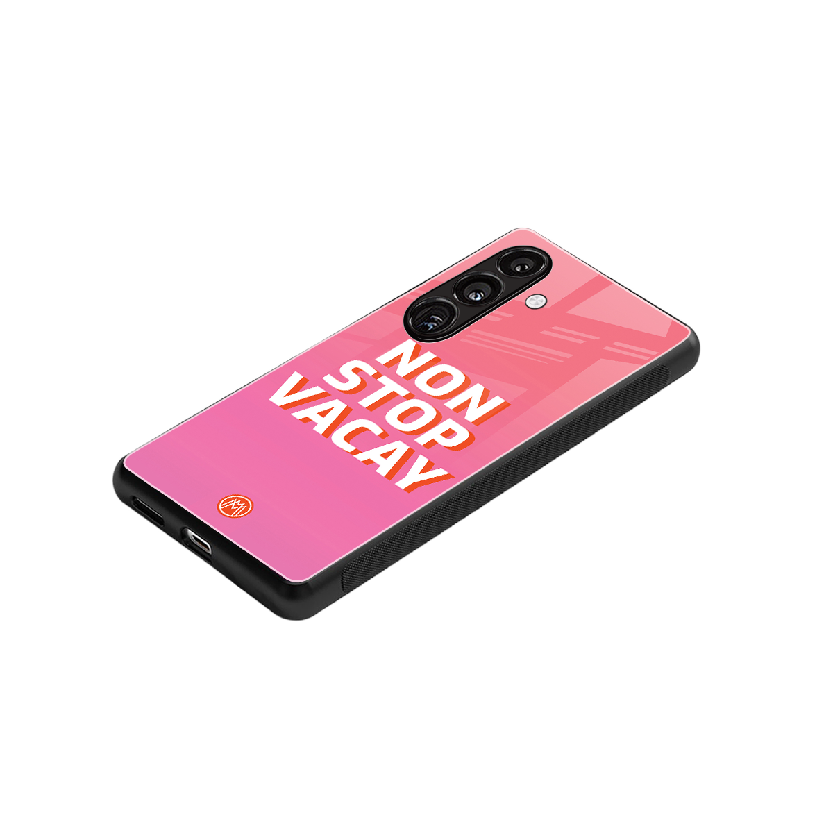 non stop vacay back phone cover | glass case for samsung galaxy s24 fe