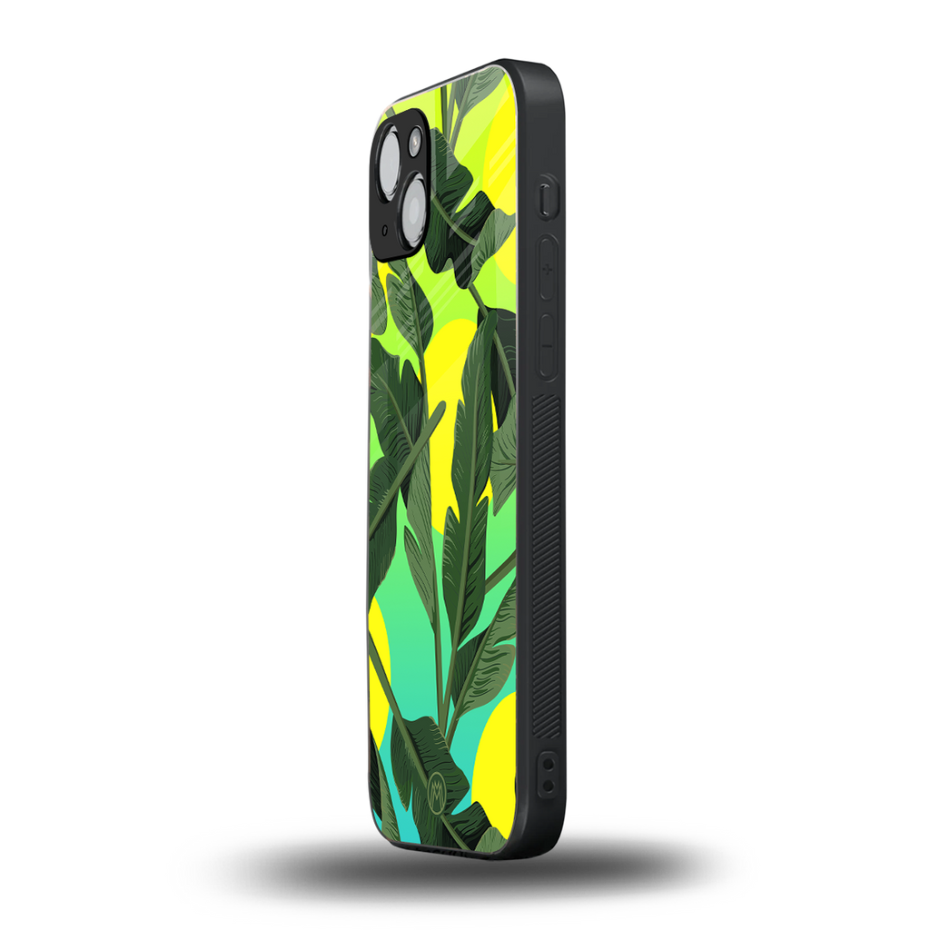 nostalgic floral back phone cover | glass case for iphone 15 plus