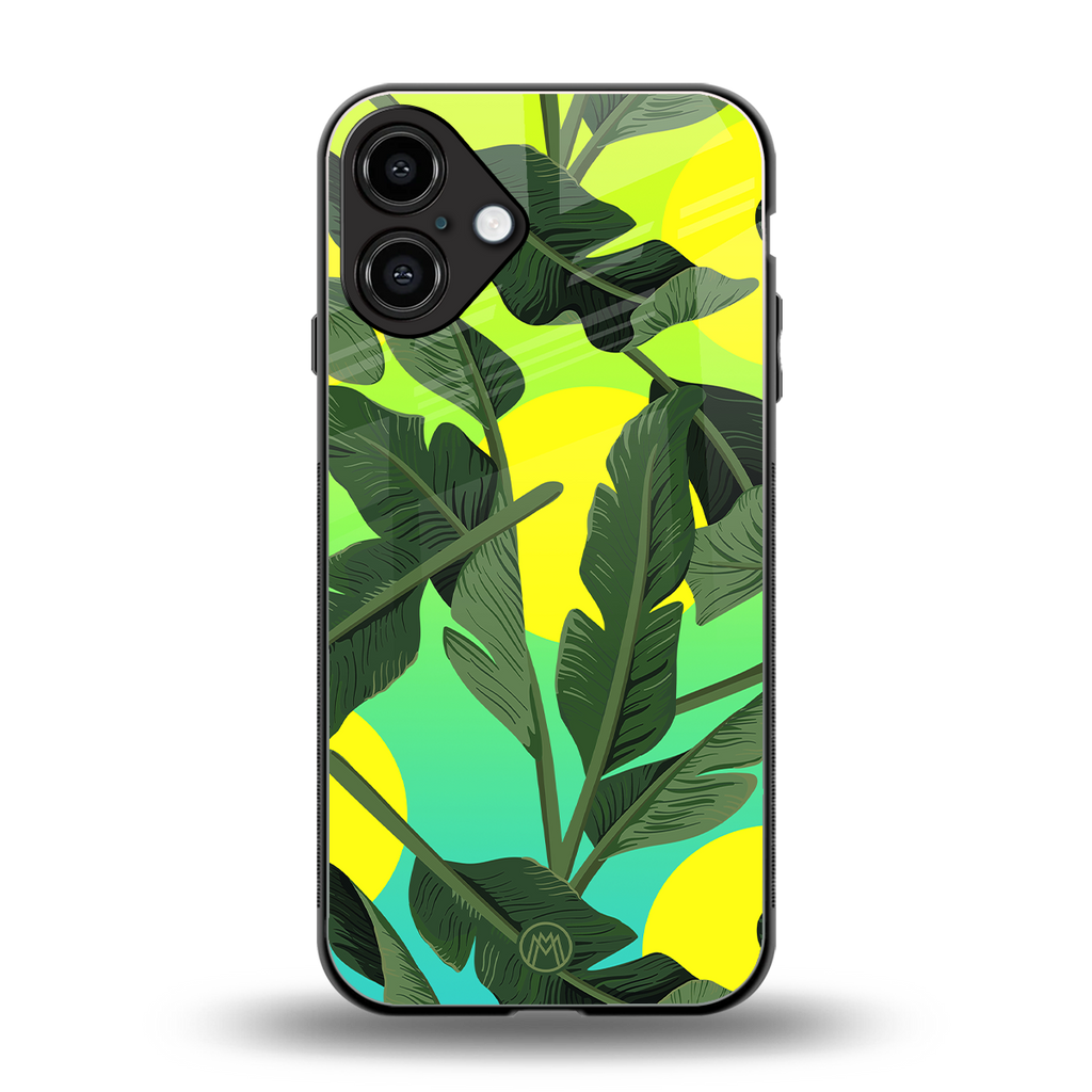 nostalgic floral back phone cover | glass case for iphone 16 plus
