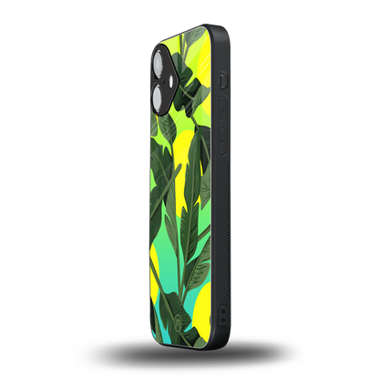 nostalgic floral back phone cover | glass case for iphone 16 plus