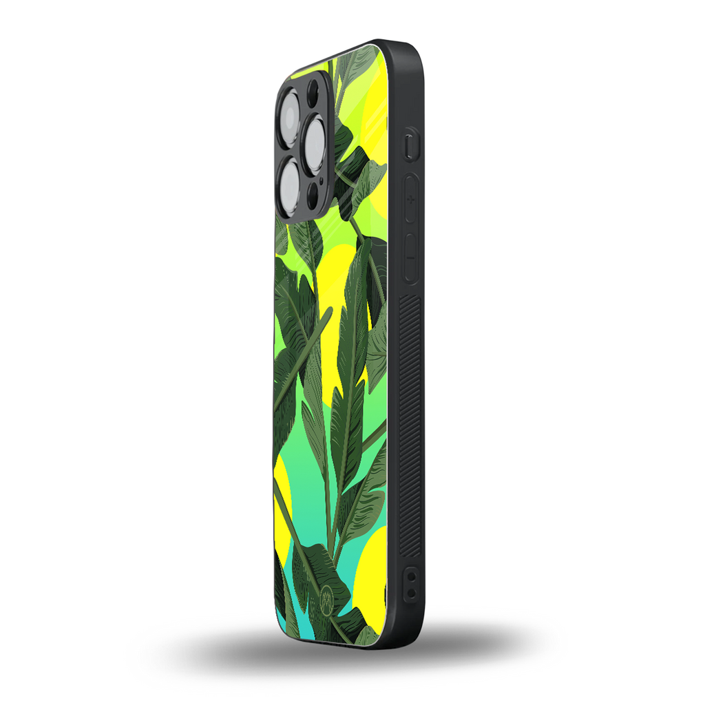 nostalgic floral back phone cover | glass case for iphone 16 pro max