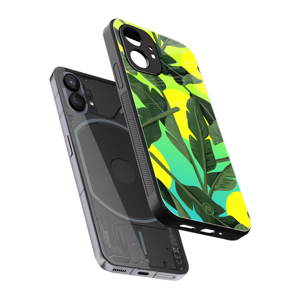 nostalgic floral back phone cover | glass case for nothing phone 1