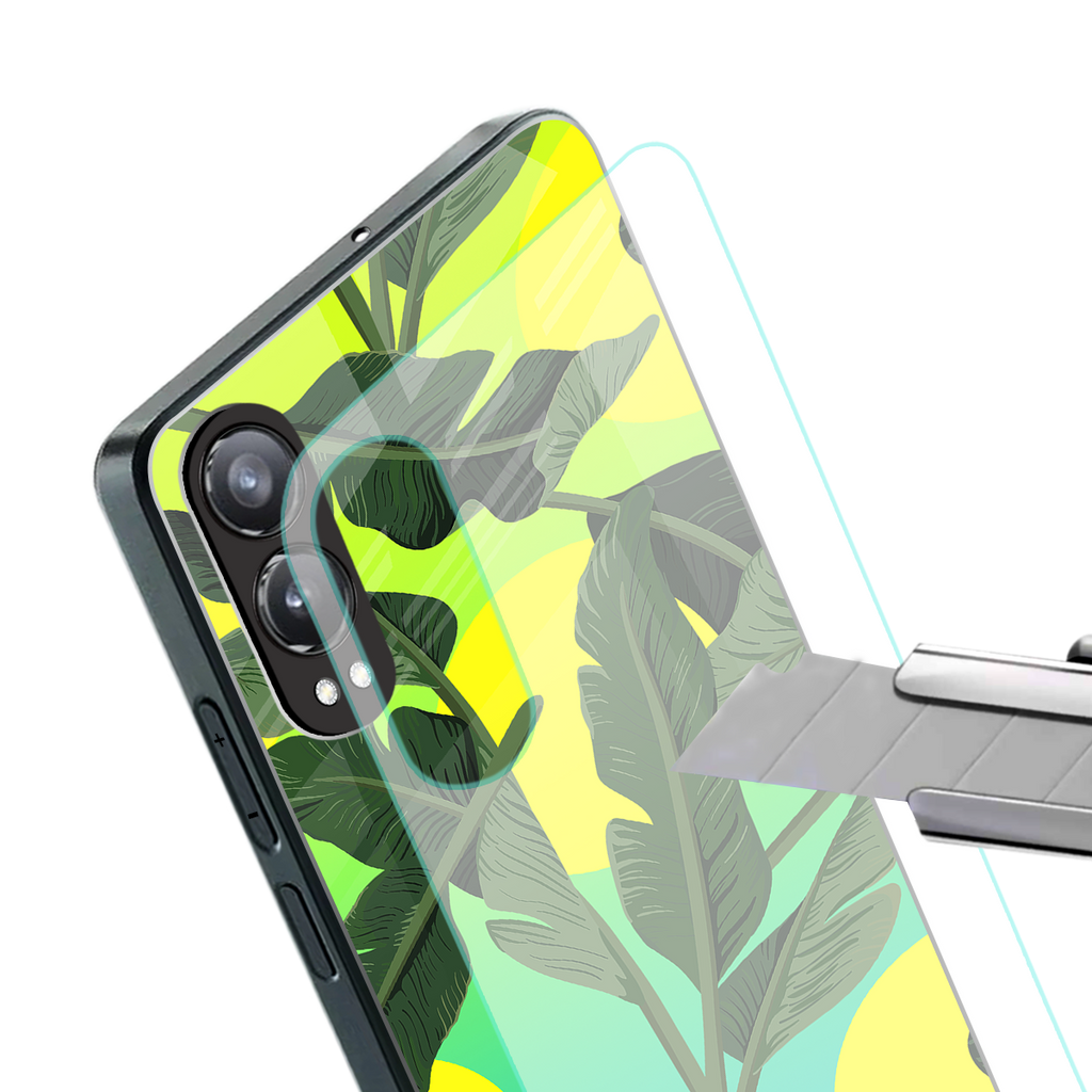 nostalgic floral back phone cover | glass case for oneplus nord ce 4 lite