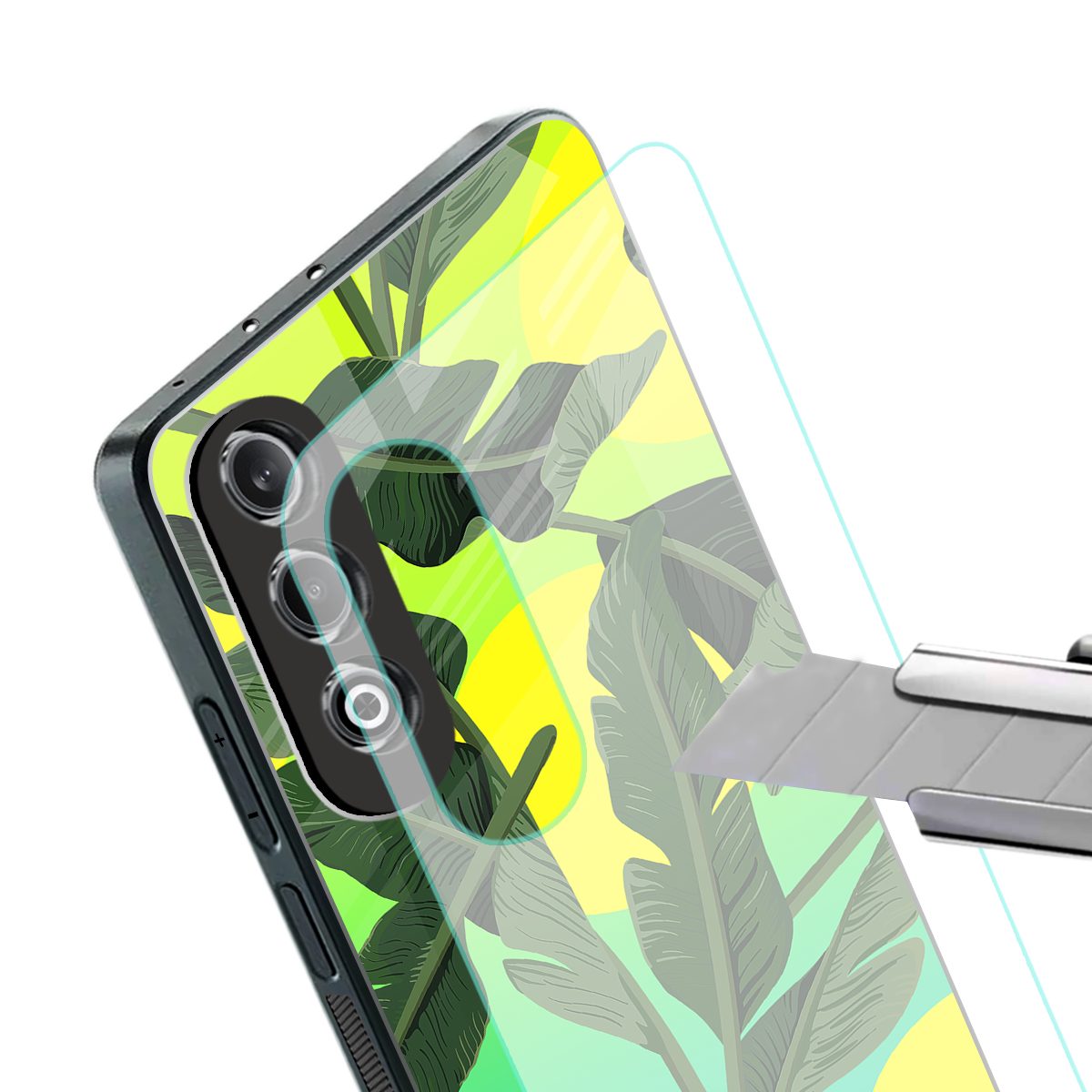 nostalgic floral back phone cover | glass case for oneplus nord ce 4