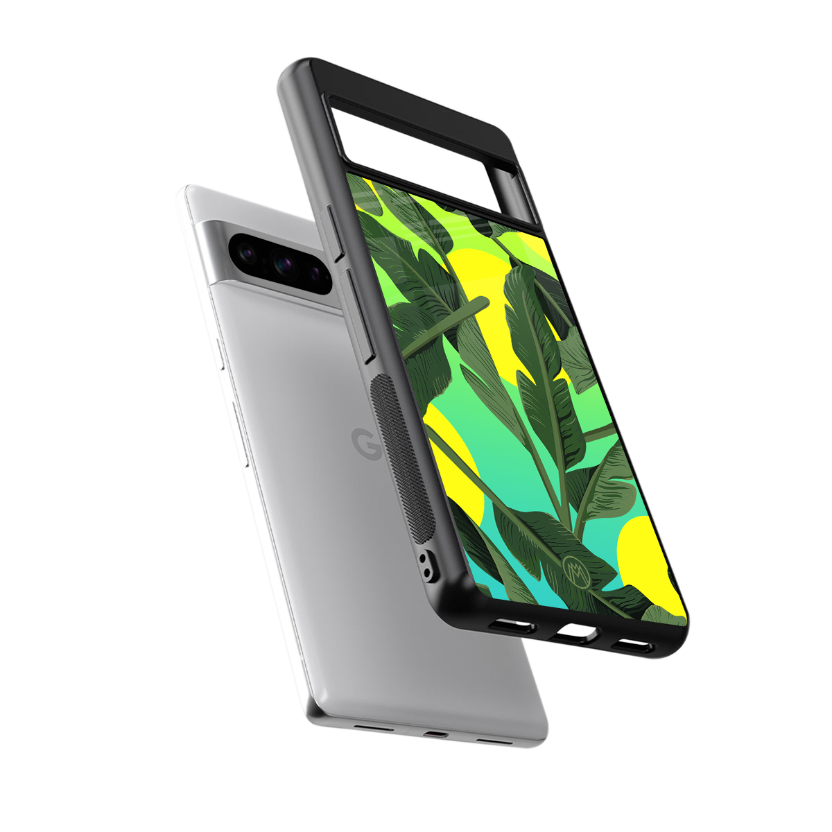 nostalgic floral back phone cover | glass case for google pixel 8 pro