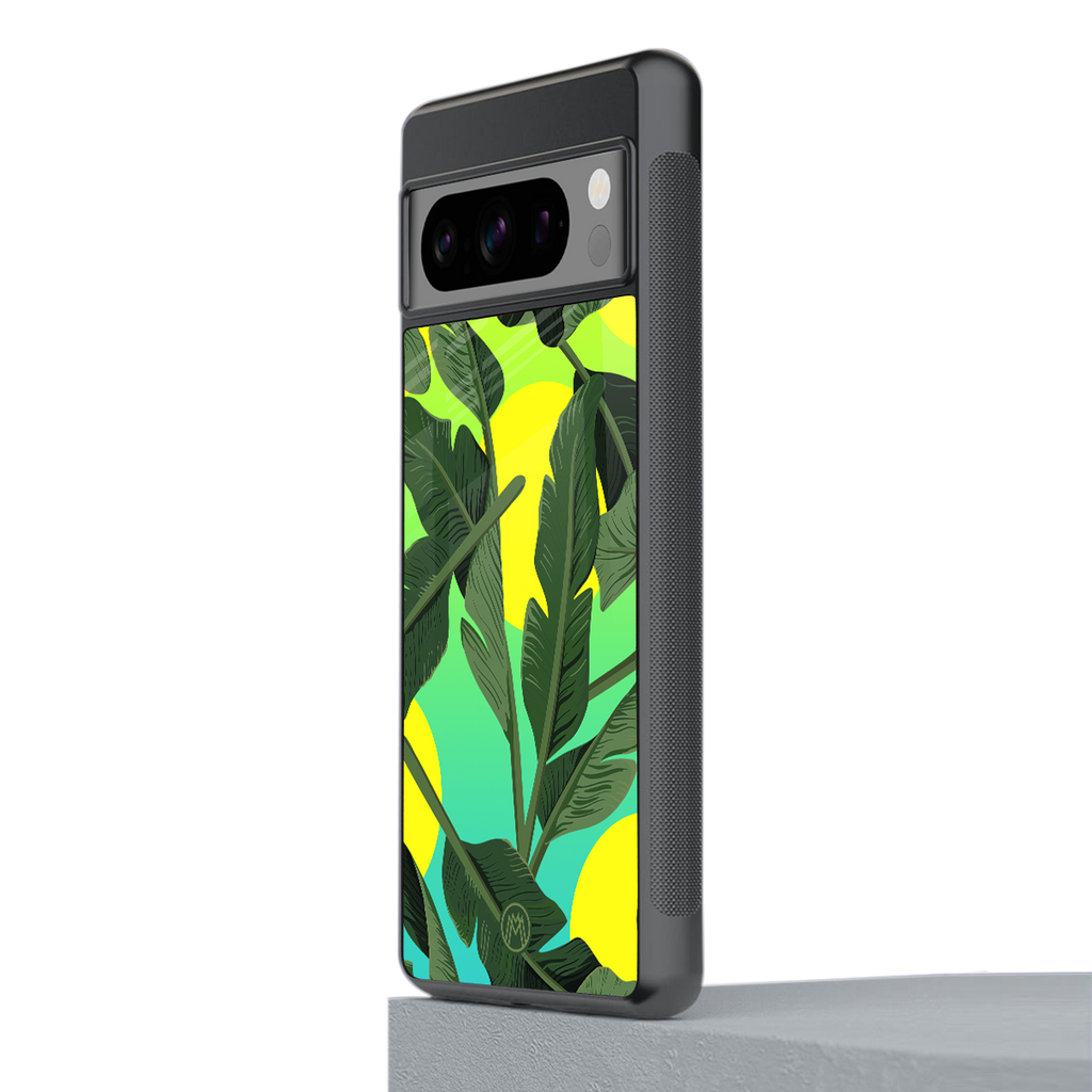 nostalgic floral back phone cover | glass case for google pixel 8 pro