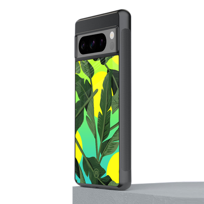 nostalgic floral back phone cover | glass case for google pixel 8 pro