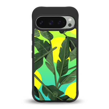 nostalgic floral back phone cover | glass case for google pixel 9 pro xl