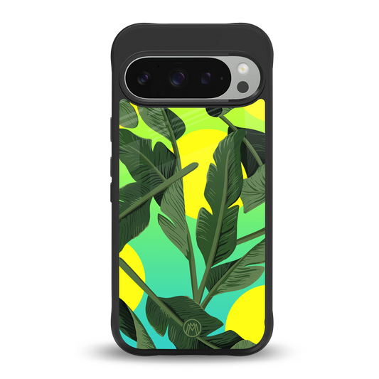 nostalgic floral back phone cover | glass case for google pixel 9 pro