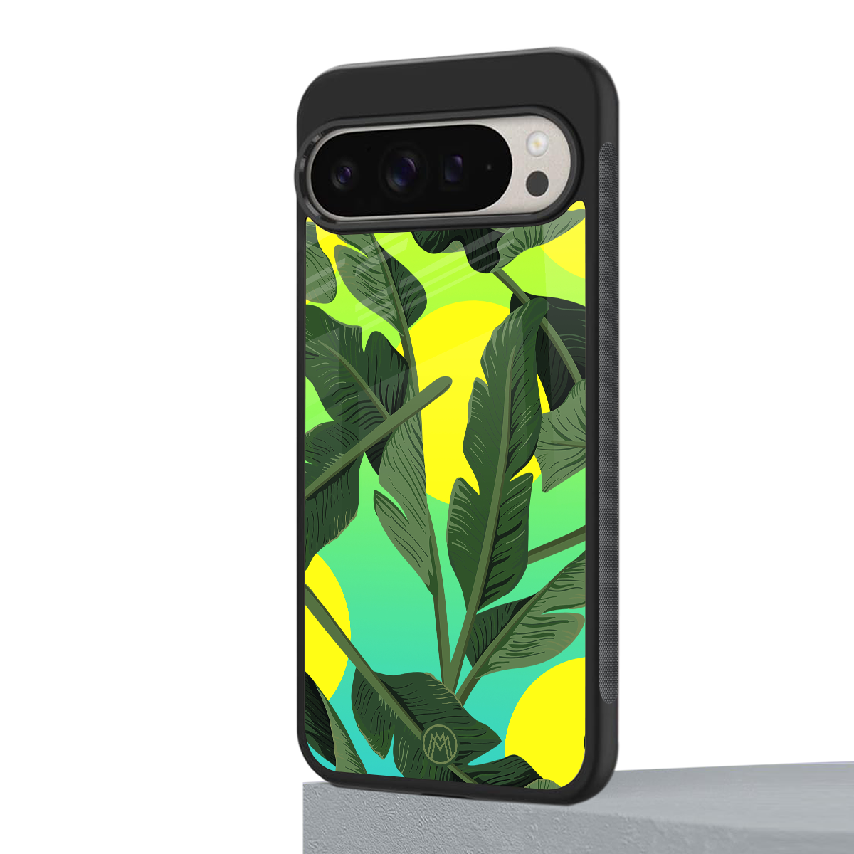 nostalgic floral back phone cover | glass case for google pixel 9 pro xl