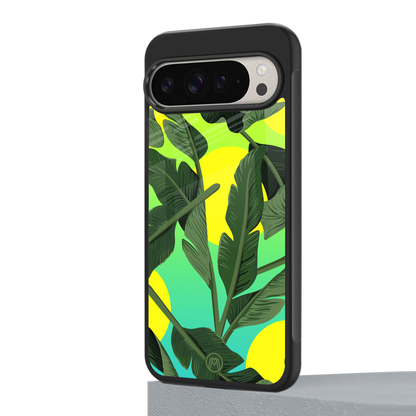 nostalgic floral back phone cover | glass case for google pixel 9 pro xl