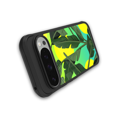 nostalgic floral back phone cover | glass case for google pixel 9 pro xl