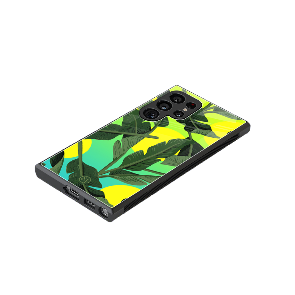 nostalgic floral back phone cover | glass case for samsung galaxy s23 ultra