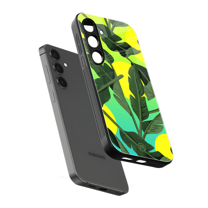 nostalgic floral back phone cover | glass case for samsung galaxy s24 plus