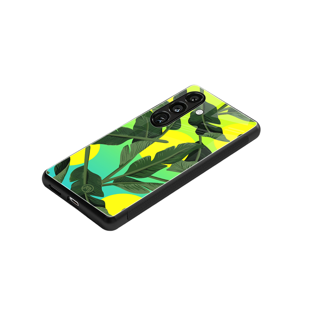 nostalgic floral back phone cover | glass case for samsung galaxy s24 plus