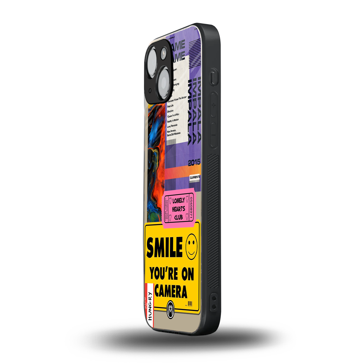 nostalgic stickers back phone cover | glass case for iphone 13 mini