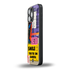 nostalgic stickers back phone cover | glass case for iphone 13 pro max