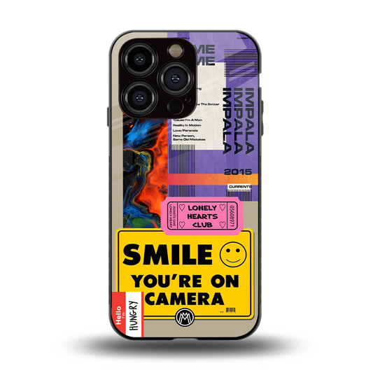 nostalgic stickers back phone cover | glass case for iphone 13 pro