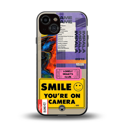 nostalgic stickers back phone cover | glass case for iphone 13
