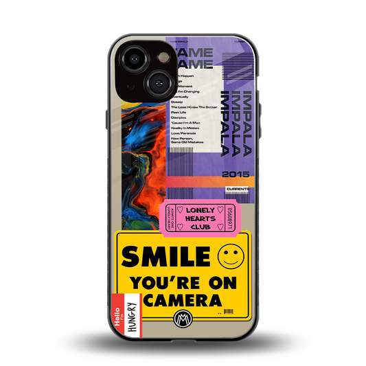 nostalgic stickers back phone cover | glass case for iphone 13