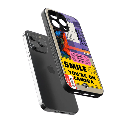 nostalgic stickers back phone cover | glass case for iphone 14 pro max