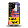 nostalgic stickers back phone cover | glass case for iphone 15 pro