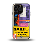 nostalgic stickers back phone cover | glass case for iphone 15 pro