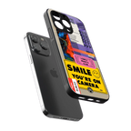 nostalgic stickers back phone cover | glass case for iphone 15 pro