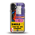 nostalgic stickers back phone cover | glass case for iphone 16 plus