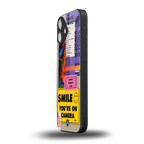 nostalgic stickers back phone cover | glass case for iphone 16 plus