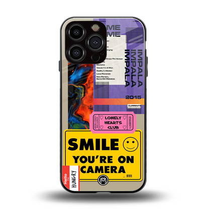 nostalgic stickers back phone cover | glass case for iphone 16 pro max