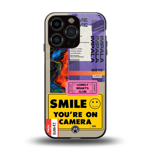 nostalgic stickers back phone cover | glass case for iphone 16 pro