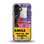 nostalgic stickers back phone cover | glass case for iphone 16