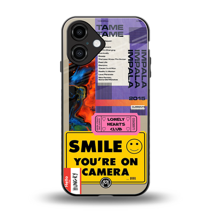 nostalgic stickers back phone cover | glass case for iphone 16