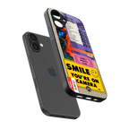 nostalgic stickers back phone cover | glass case for iphone 16