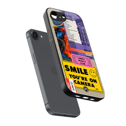 nostalgic stickers back phone cover | glass case for iphone 16e