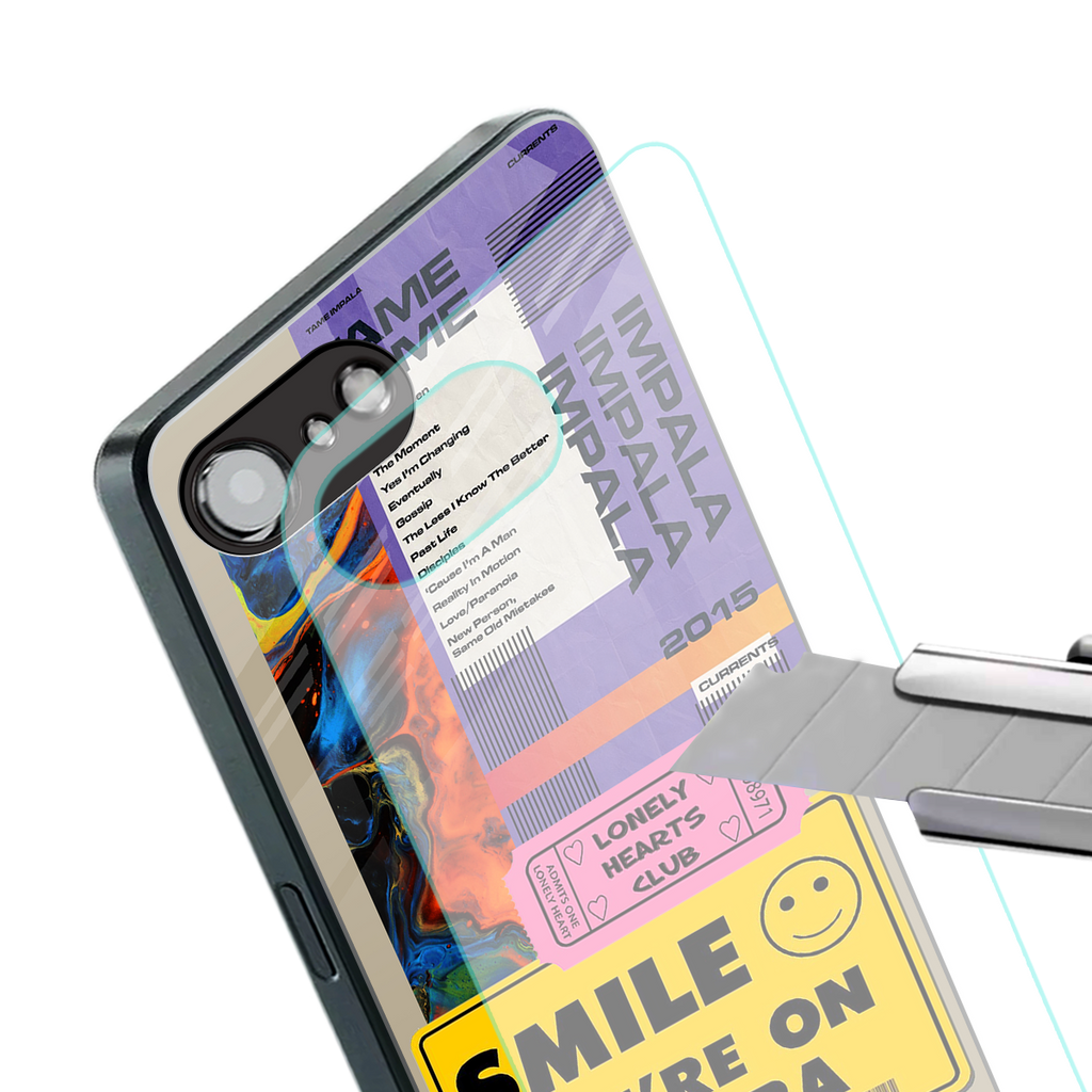 nostalgic stickers back phone cover | glass case for iphone 16e