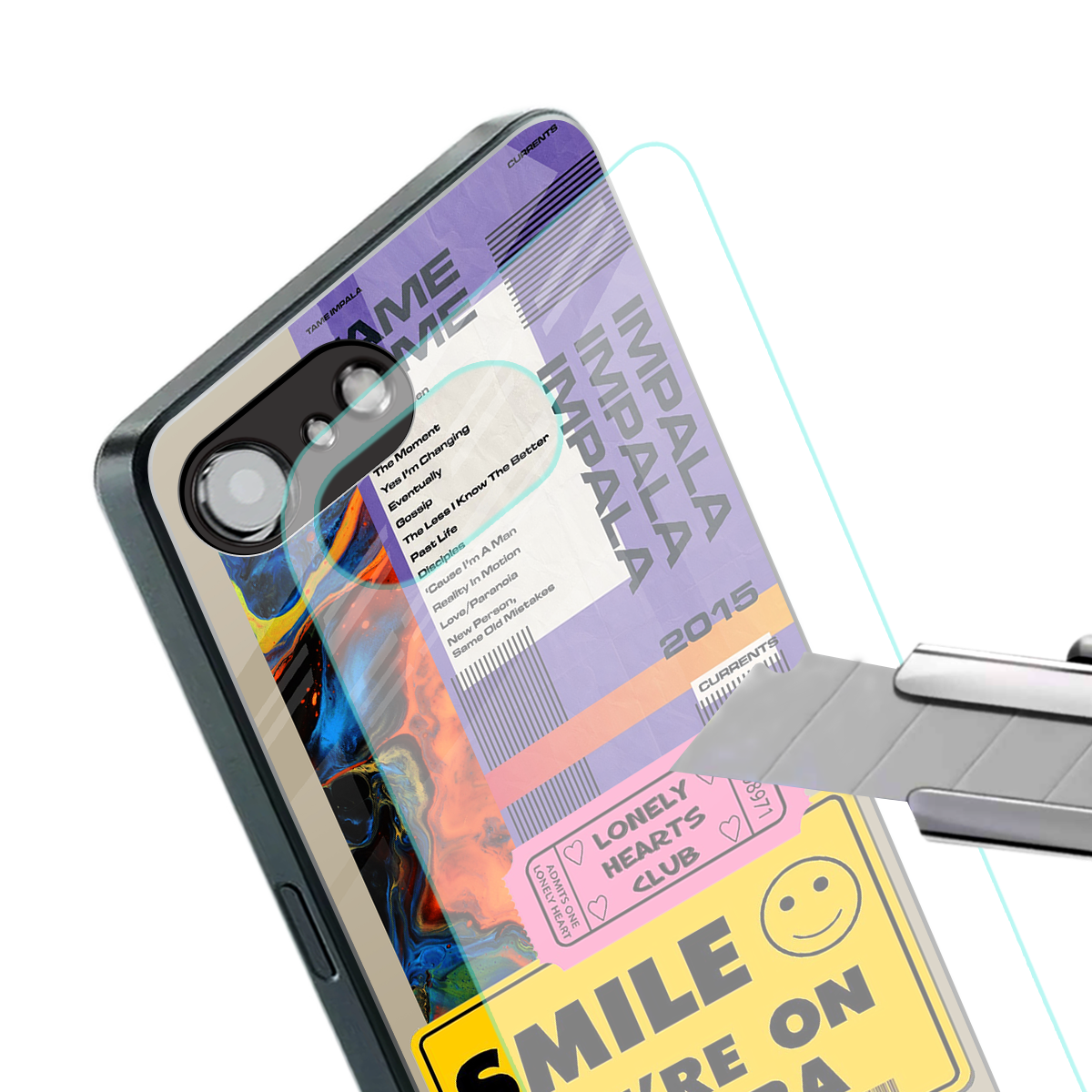 nostalgic stickers back phone cover | glass case for iphone 16e