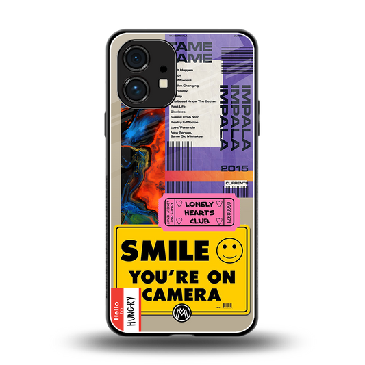 nostalgic stickers back phone cover | glass case for nothing phone 1