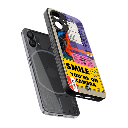 nostalgic stickers back phone cover | glass case for nothing phone 1