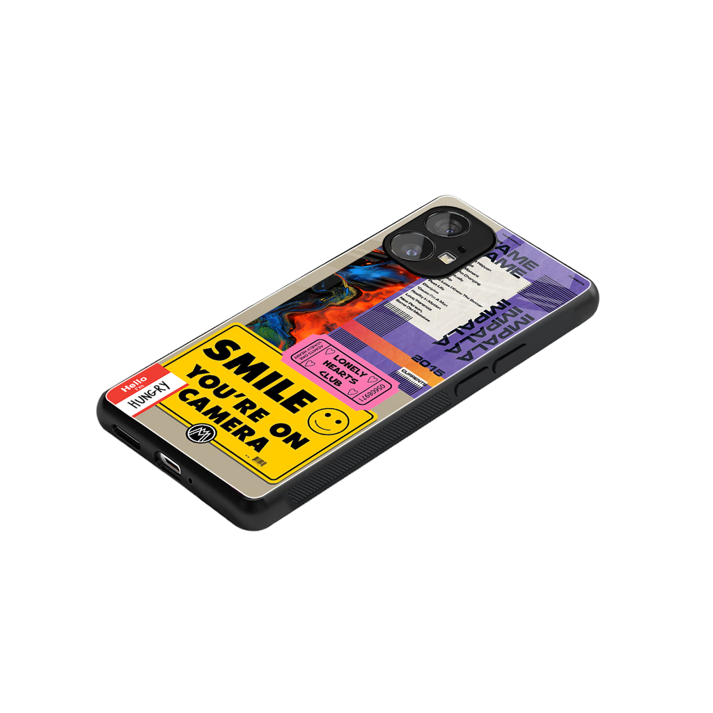 nostalgic stickers back phone cover | glass case for nothing phone 1