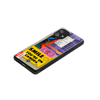 nostalgic stickers back phone cover | glass case for nothing phone 1