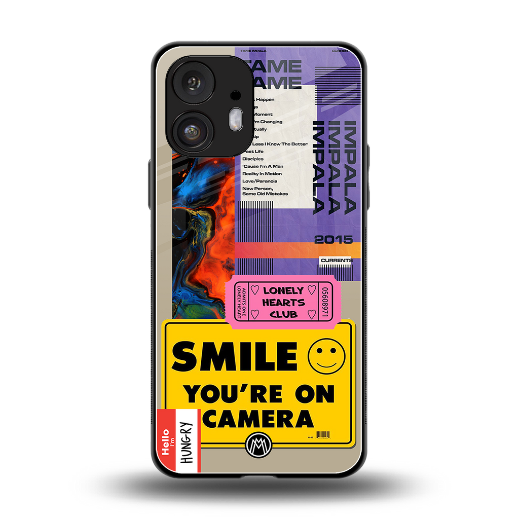 nostalgic stickers back phone cover | glass case for nothing phone 2