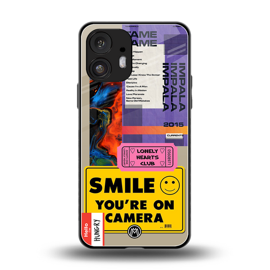 nostalgic stickers back phone cover | glass case for nothing phone 2