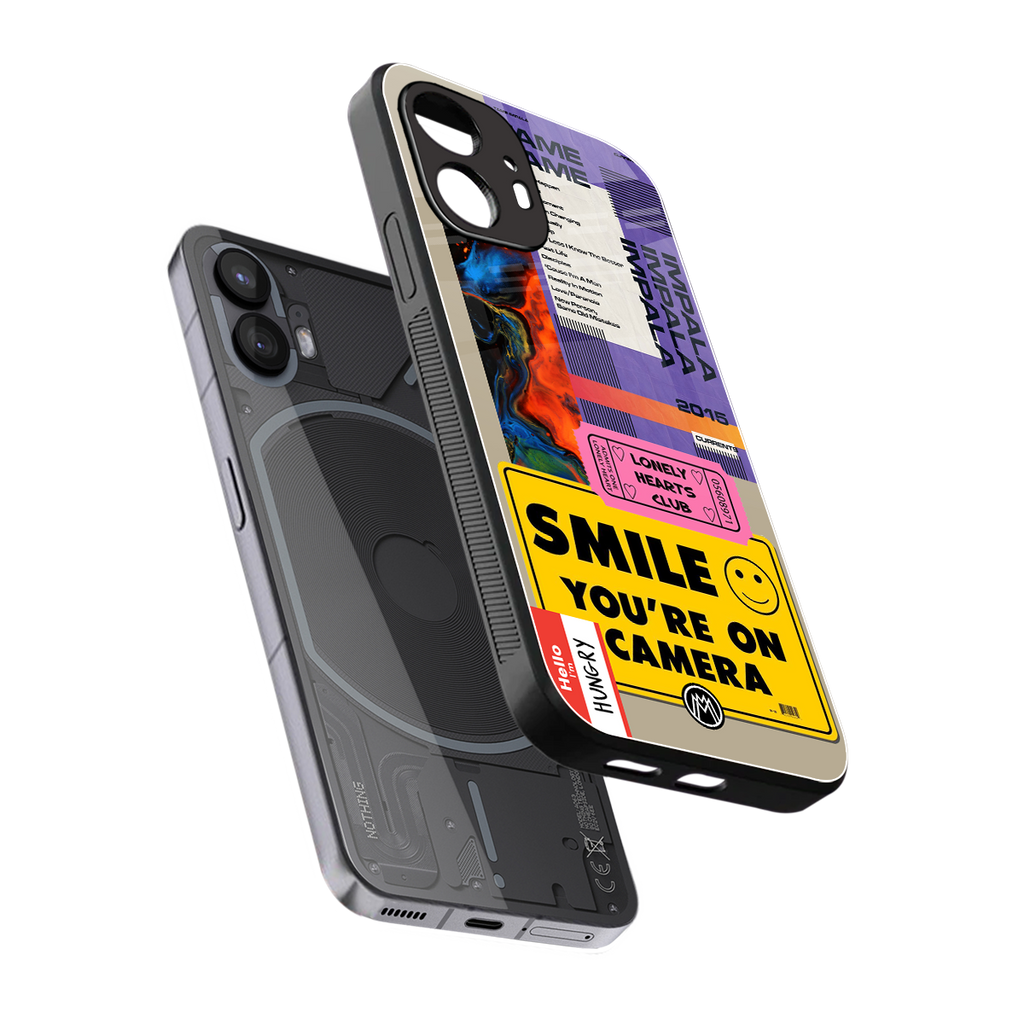 nostalgic stickers back phone cover | glass case for nothing phone 2