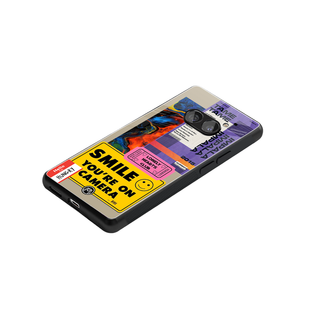 nostalgic stickers back phone cover | glass case for nothing phone 2a
