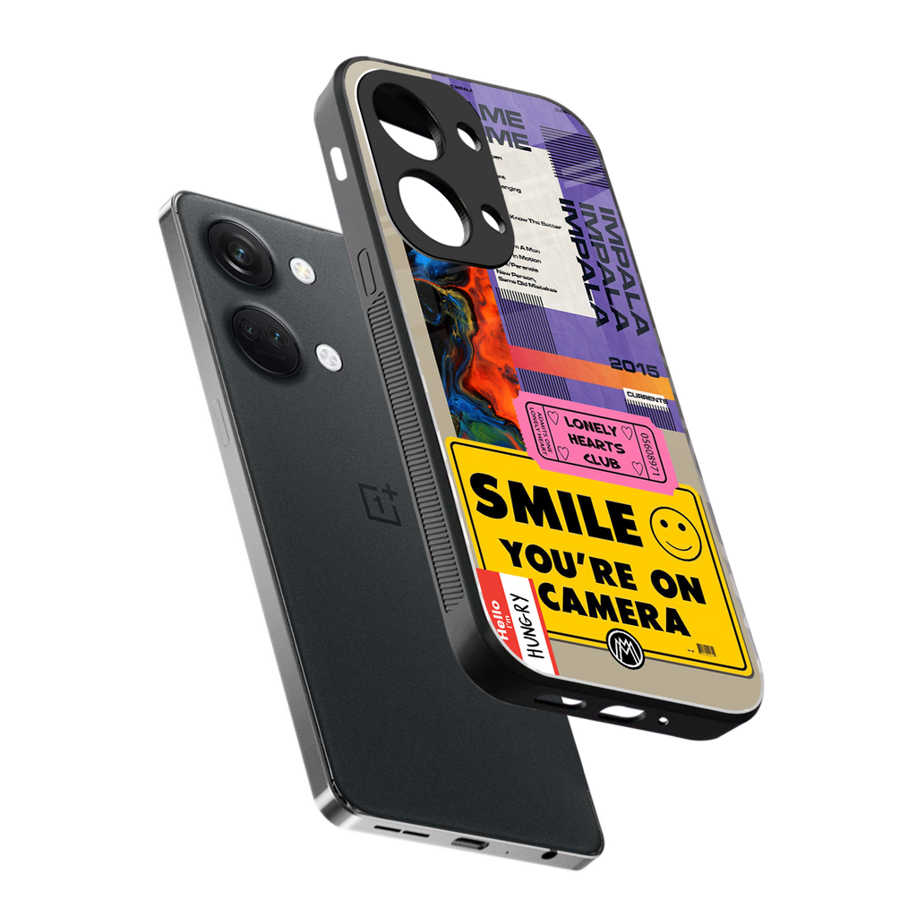 nostalgic stickers back phone cover | glass case for oneplus nord 3