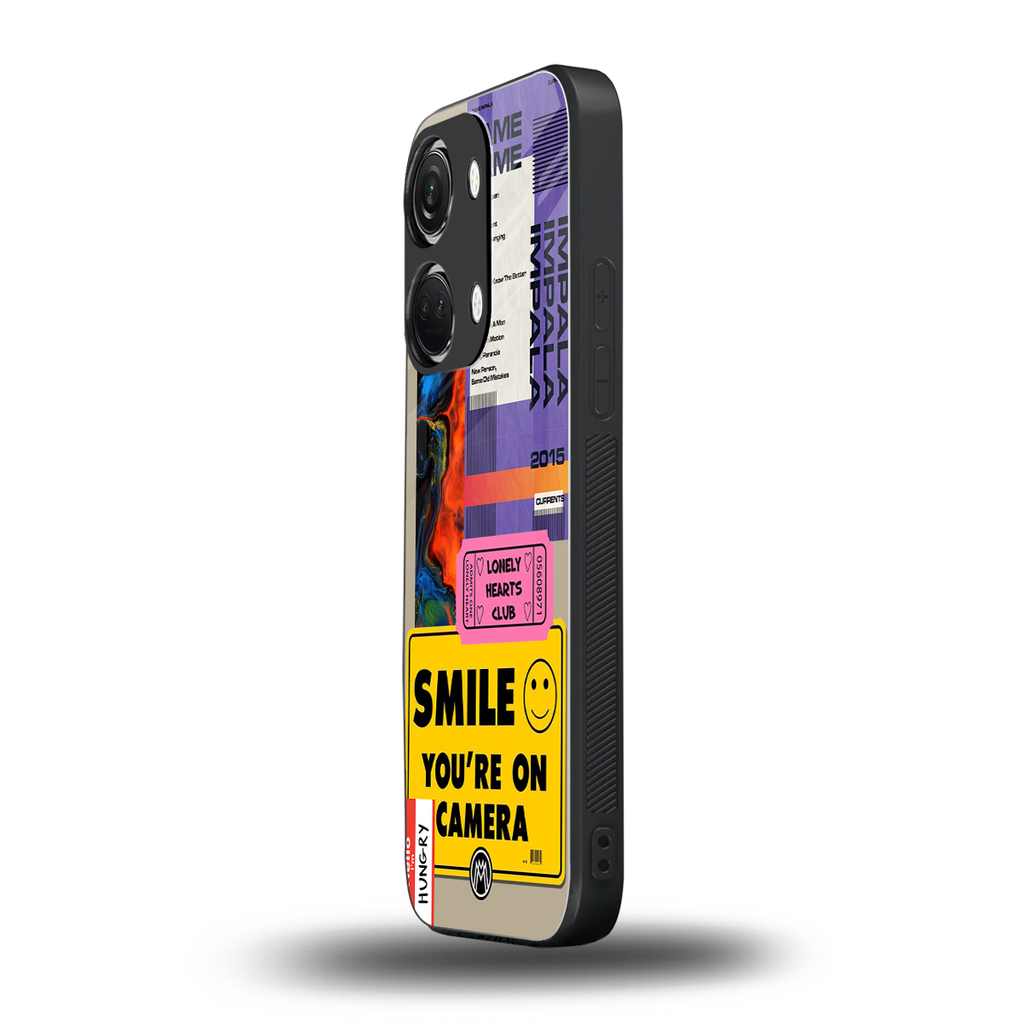 nostalgic stickers back phone cover | glass case for oneplus nord 3