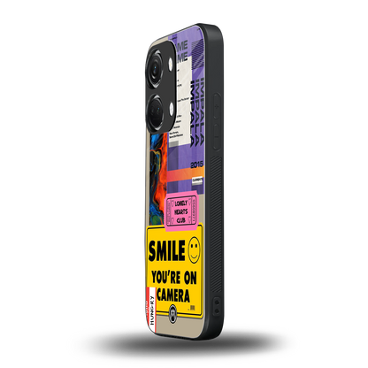 nostalgic stickers back phone cover | glass case for oneplus nord 3