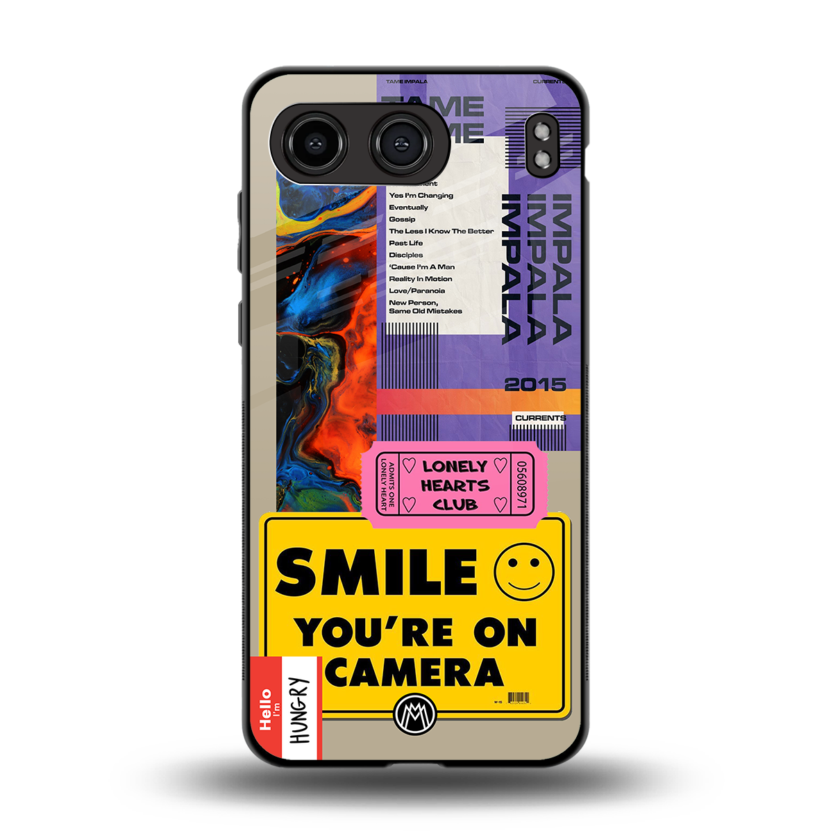 nostalgic stickers back phone cover | glass case for oneplus nord 4